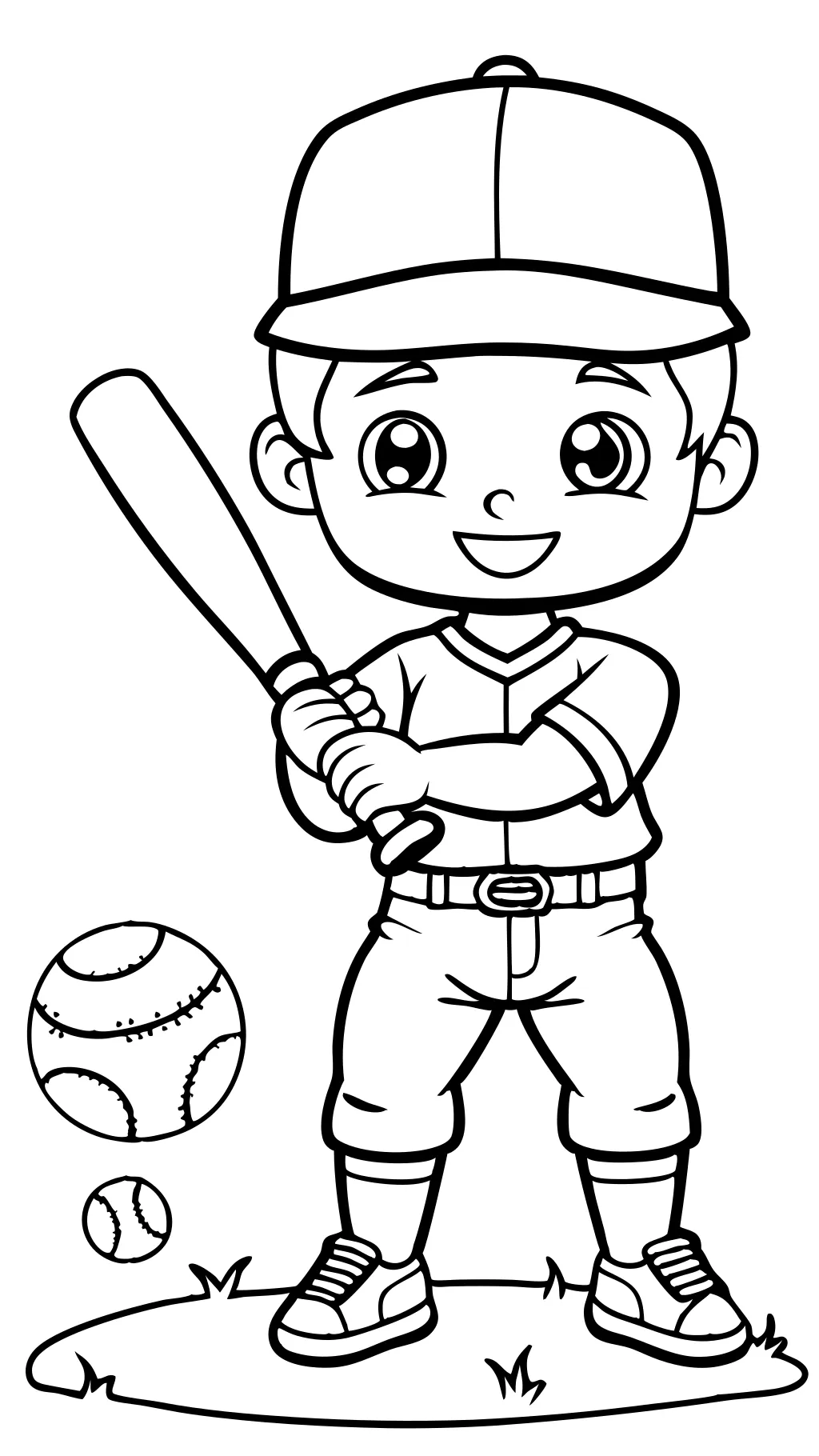 coloriage de baseball gratuit imprimable